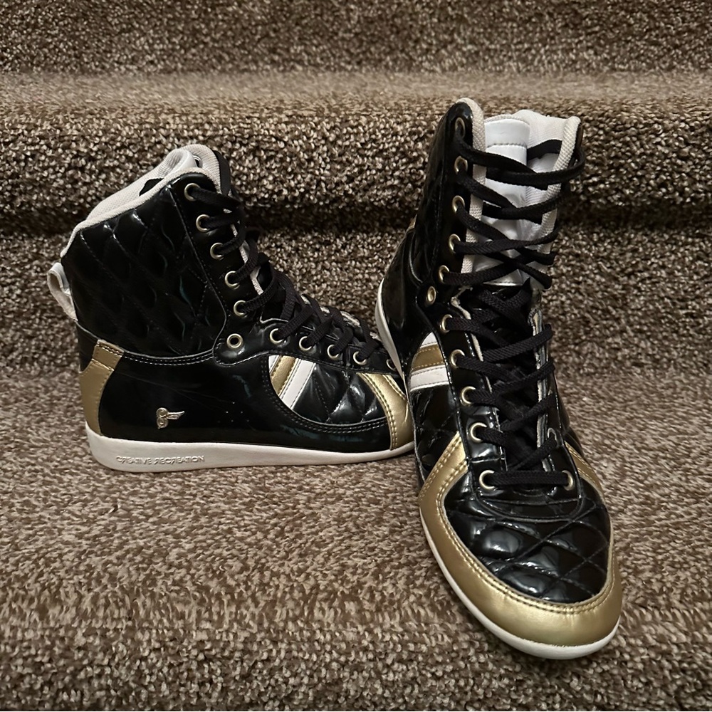 Creative Recreation High Top Sneakers 8.5 Black Gold